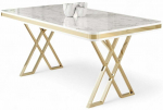 S&ouml;&ouml;gilaud Kalune Design Vals, kuld v./valge v./marmor v., 80 cm x 130 cm x 74 cm