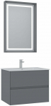 Vannitoa m&ouml;&ouml;bli komplekt Kalune Design Nest, matt hall v., 51 cm x 71 cm x 55 cm