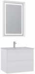 Vannitoa m&ouml;&ouml;bli komplekt Kalune Design Nest, valge matt v., 51 cm x 71 cm x 55 cm