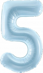 Fooliumist &otilde;hupall number PartyDeco Nr. 5, helesinine v.