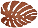 Lauamatt Hermia Monstera Rose, 45 cm x 33 cm, 6 tk, Pruun v.