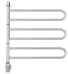 Elektriline r&auml;tikuradiator Pax Flex U 3/650 Momento II, kroom v., 65.4 cm x 75 cm, 64 W