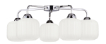 Valgusti lagi Candellux Lighting Cromado 98-49575, E27, 5 x 60 W, valge v. / kroom v.
