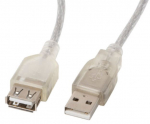 Juhe Lanberg USB-A - USB-A CA-USBE-12CC USB 2.0 A male, USB 2.0 A female, 5 m, l&auml;bipaistev v.