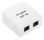 &Uuml;hendus Lanberg UTP Data Box 2x RJ45, valge v.