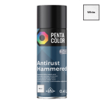 Aerosoolv&auml;rv Pentacolor Hammered Effect, dekoratiivne, valge v., 0.4 l