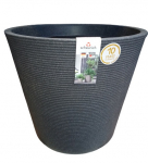 Lillepott Scheurich 242/49, plastik, &Oslash; 47.2 cm, must v.