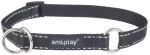 Kaelarihm koertele Amiplay Reflective, must, 400 - 600 mm x 25 mm, 40-60