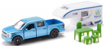M&auml;ngumaastur haagisega Siku Pick-Up Camper Ford F150 1693, sinine v.