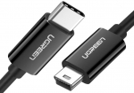 Juhe Ugreen, Mini USB/USB, 100 cm, must v.