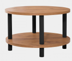 Kohvilaud Kalune Design Roby, must v./m&auml;nd v., 70 cm x 70 cm x 43.7 cm