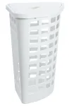 Pesukast Plast Team, valge v., 42.6 cm x 42.6 cm x 63 cm