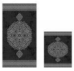 Vannitoamattide komplekt Foutastic 510602 299ANR1682, valge/must, 150 cm x 60 cm