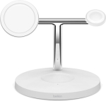 Telefoni laadija Belkin Pro MagSafe 3-in-1, 3 x Qi Wireless, valge v., 15 W