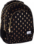 Kooli seljakott Astra Golden Kitty, kuldne v./must v., 28 cm x 15 cm x 39 cm