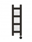 Elektriline r&auml;tikuradiator Terma Easy, heban v., 20 cm x 64 cm, 120 W