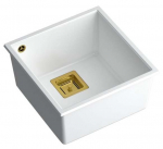 K&ouml;&ouml;givalamu Quadron David 40, graniit, 42 cm x 41 cm x 22.5 cm, kuldne v./valge v.