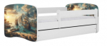 Lastevoodi Kocot Kids Ship, valge v., 80 x 180 cm, ilma voodipesukastita, ilma madratsita