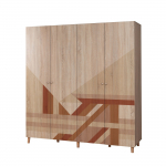 Riidekapp Kalune Design Loni 4 910, pruun v., 52 cm x 180 cm x 192 cm