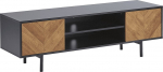 TV-laud Beliani Salina, must v./pruun v., 40 cm x 140 cm x 45 cm