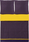 Voodipesukomplekt Beliani Wallingford, kollane v./violetne v., 80 x 80 cm, 155 x 220 cm
