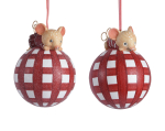 J&otilde;ulupuu ehe Decoris 62816, punane v., 8 cm, klaas