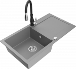 K&ouml;&ouml;givalamu koos kraaniga Mexen Leo, vaik/graniit, 90 cm x 50 cm x 19 cm, hall