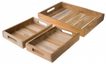 Serveerimisaluse komplekt Tweakwood, 28.5 cm x 5.5 cm, 39 cm, 3 tk, Pruun v.