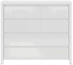 Kummut Larios, valge v., 91 cm x 105 cm x 40 cm