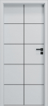 Siseukseleht Domoletti BELGATTO 4, vasakpoolne, hall v., 204 x 84.4 x 4 cm (kahjustatud pakend)