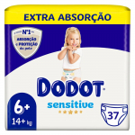 M&auml;hkmed Dodot Sensitive, 6 + suurus, 14 kg, 37 tk