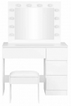 Tualettlaud ModernHome MRDT09-MW, valge v., 139.5 cm x 94.5 cm x 43 cm