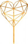 Dekoratsioon GoDan Heart, kuldne v., 10 cm