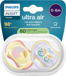 Luttide komplekt Philips Avent Ultra Air Animals, 0 kuud, kollane v./violetne v.