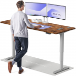 Arvutilaud reguleeritava k&otilde;rgusega Desktronic HomePro, 200 cm x 80 cm, 63 - 128 cm, hall v./p&auml;hklipuu v.