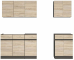 K&ouml;&ouml;gikomplekt Junona Line A, sonoma tamm v./wenge v., 1.8 m