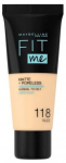 Vedel jumestuskreem Maybelline Fit Me Matte + Poreless Clay 118, 118 nude, 30 ml