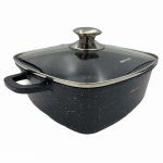 Pott King Hoff Simple Cooking Marble, 20 cm, 2.8 l, must v.