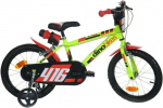 Laste jalgratas Dino Bikes 416 416US-03, must v./punane v./roheline v., 11", 16"