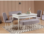 S&ouml;&ouml;gitoa komplekt Kalune Design Vina 0701 - 4, valge v./hall v.