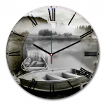 Kellaaeg Wallity 3030MS-011, valge/hall, 30 cm x 30 cm, 30 cm