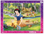 Pusle Dino Snow White and Animals 32225D, 31 cm x 23 cm, 40 tk, mitmev&auml;rviline
