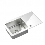 K&ouml;&ouml;givalamu Quadron Hugh 111, klaas/roostevaba teras, 77 cm x 44 cm x 19 cm, valge v.