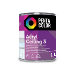Dispersioonv&auml;rv Pentacolor Acryl 3, valge v., 1 l