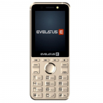 Evelatus Tron Slim Button Mobiiltelefon kahe SIM-raadio taskulambi kaamera ja pika aku t&ouml;&ouml;eaga Kuldne