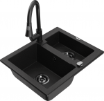 K&ouml;&ouml;givalamu koos kraaniga Mexen Carlos Elia, graniit, 58.2 cm x 47.5 cm x 17.7 cm, must