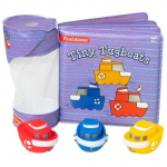 Vannim&auml;nguasi, raamatu ja m&auml;nguasjade komplekt Melissa & Doug Tiny Tugboats, violetne