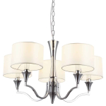 Valgusti rippuv Cosmo Light Washington P05915NI-WH, E14, 5 x 40 W, valge v. / nikkel v.
