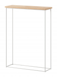 Konsoollaud ADRK Sili, l&auml;bipaistev v./pruun v./valge v., 20 cm x 60 cm x 80 cm