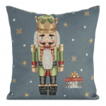 J&otilde;ulu dekoratiivne padjakate, kuldne/roheline/hall, 45 cm x 45 cm